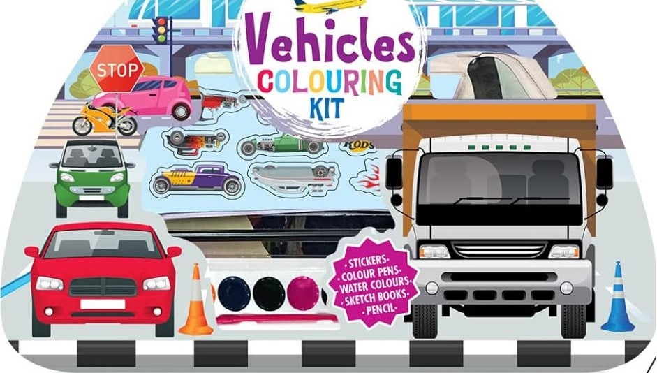 Hello Friend Vehicles Colouring Kit