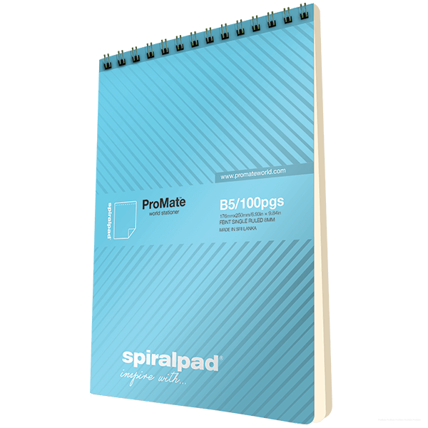 ProMate Short Spiralpad B5 Notebook 100pgs