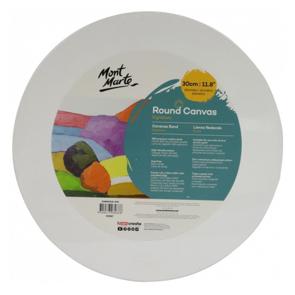 Mont Marte 30cm|11.8" Signature Round Canvas
