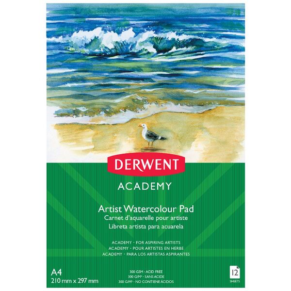 Derwent Academy A4 Artist Watercolour Pad 12Sheets