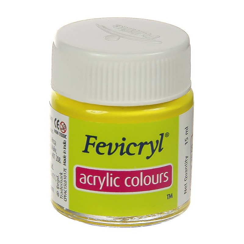 Fevicryl Acrylic Colours Fabric Painting Lemon Yellow 11