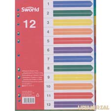Sworld Dividers 12 Part Colour