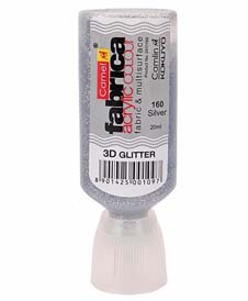 Fabrica Acryliic Colour 20ml (160 Silver) 3D Glitter