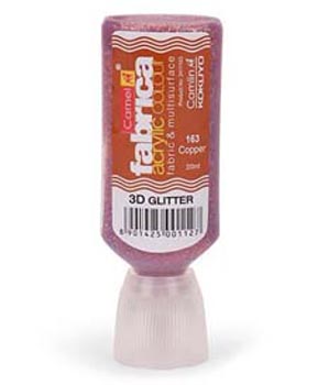 Fabrica acryliic Colour 20ml (163 Copper) 3D Glitter