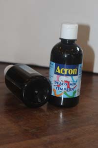 Acron Ready Mix Tempera Bottle Black-R10 285ml