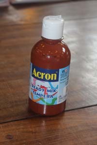 Acron Ready Mix Tempera Bottle Brown-R26 285ml