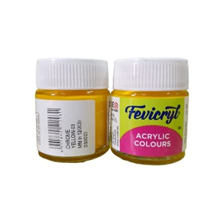 Fevicryl Acrylic Colours Fabric Painting Chrome Yellow 03