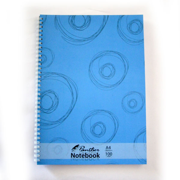 Panther Note Book Spiral 100P A4 Blue Circle 