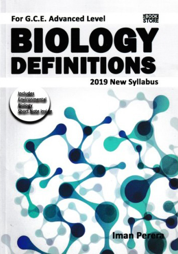 GCE Advanced Level Biology Definitions 2019 New Syllabus