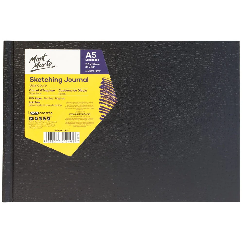 Mont Marte Signature A5 Landscape 150gsm Sketching Journal - 100 Pages