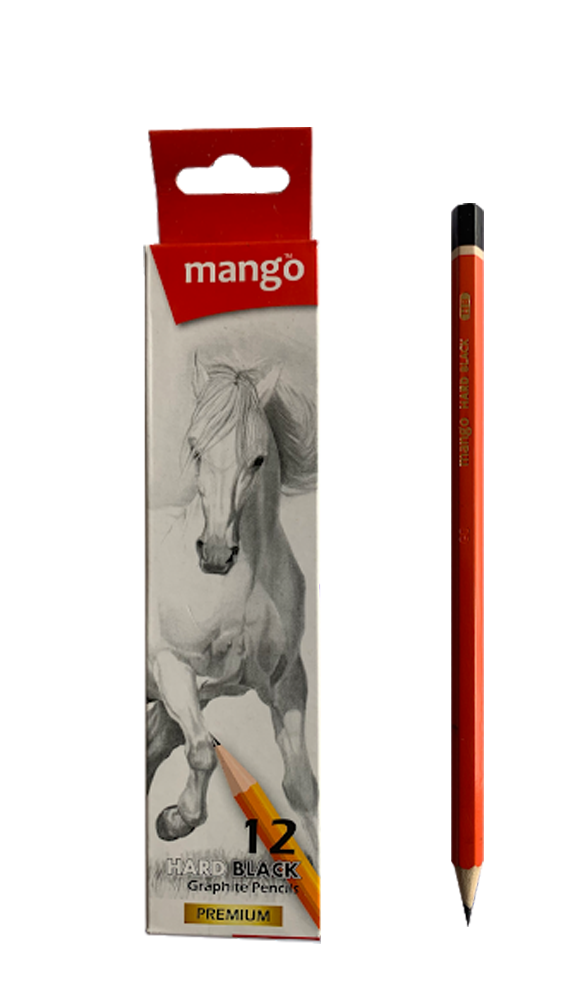 Mango Hard Black Graphite Pencils HB