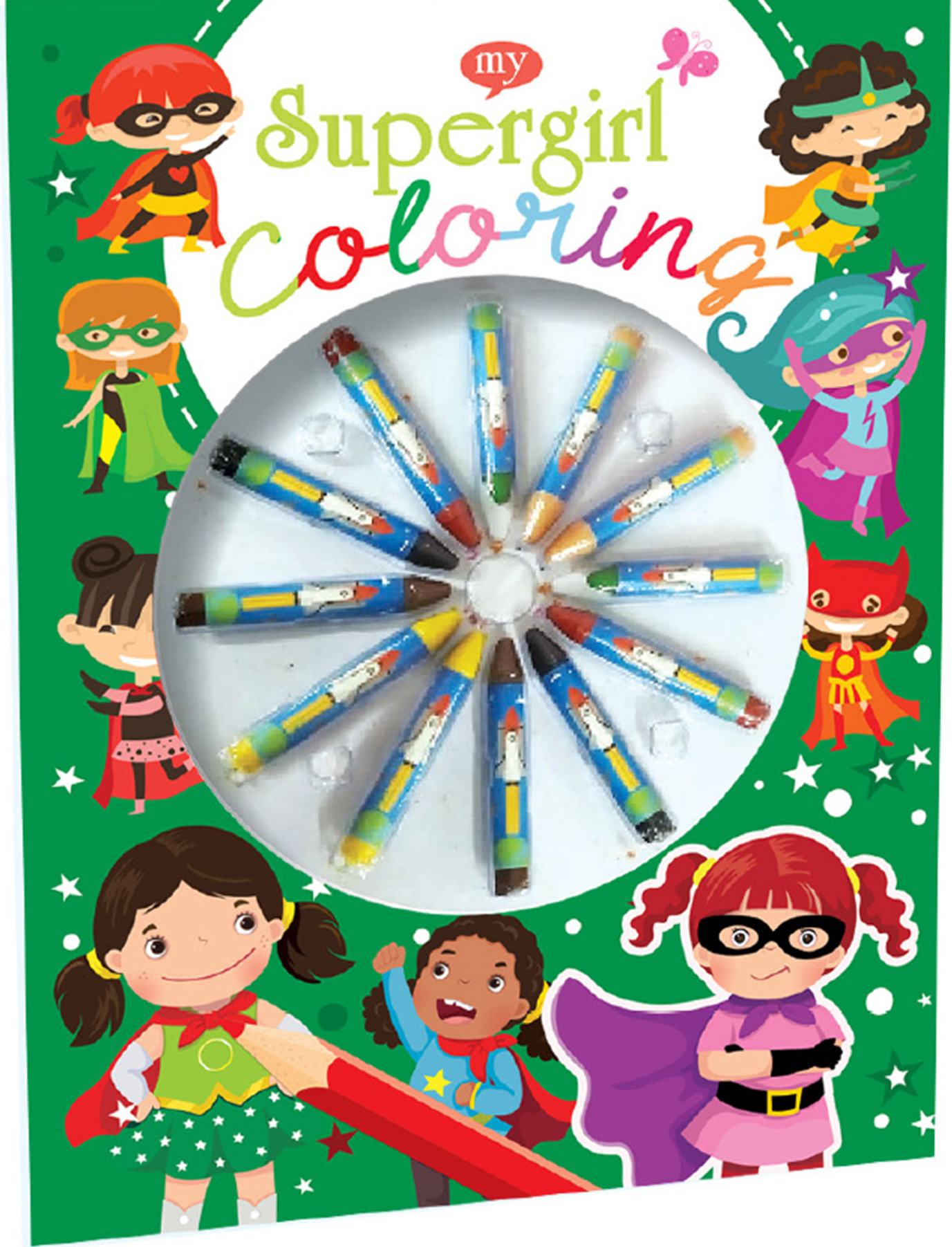 My Supergirl Colouring with 12 Crayons