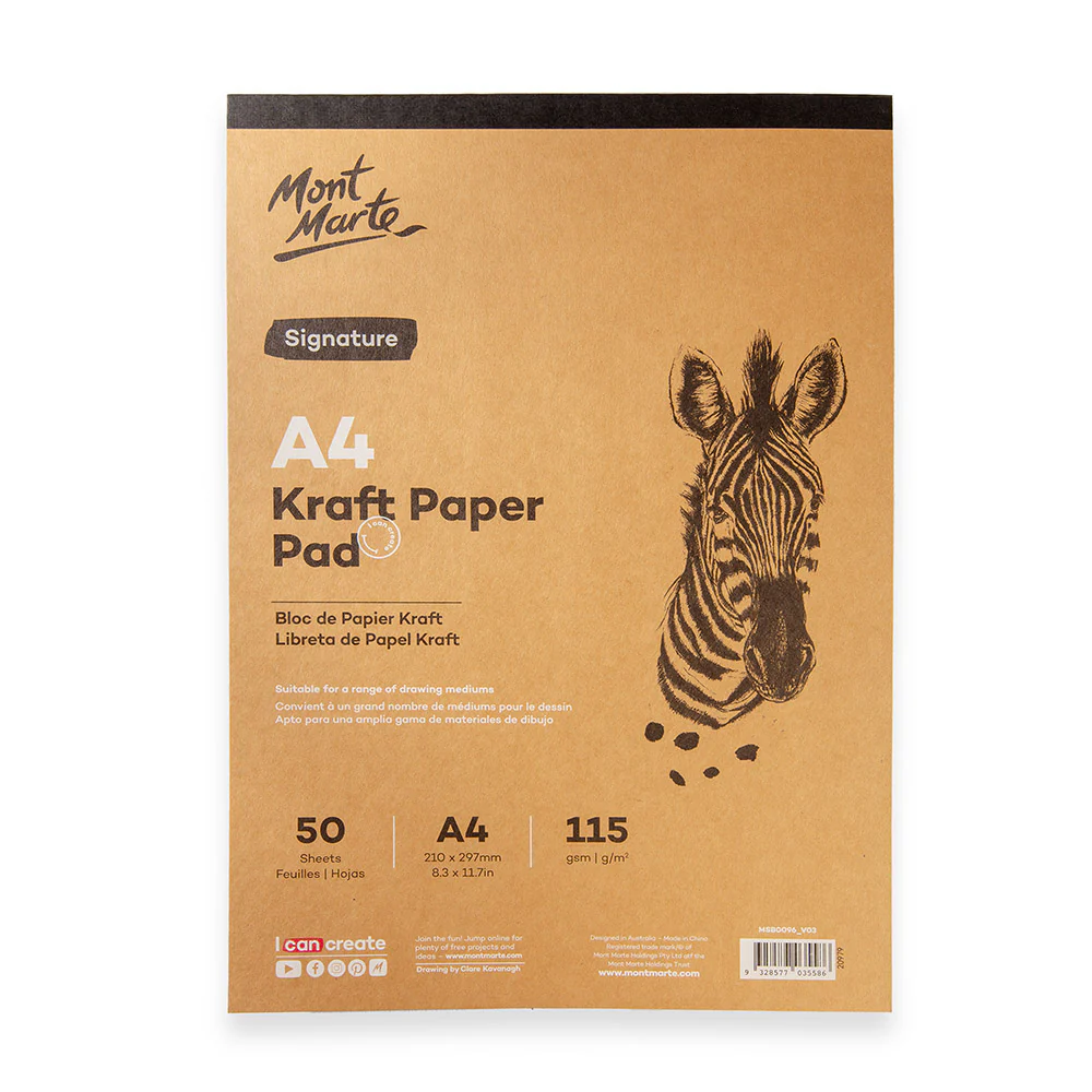 Mont Marte Signature A4 115gsm Kraft Paper Pad - 50 Sheets