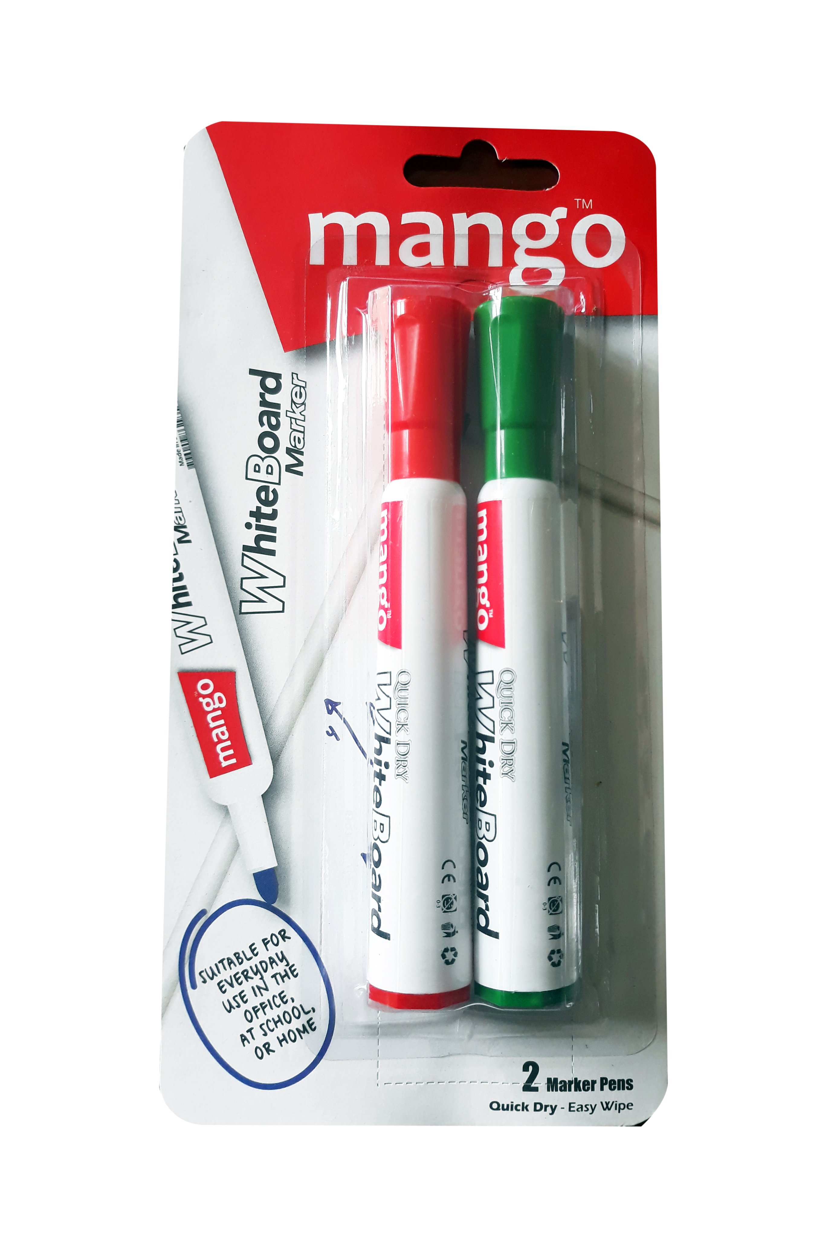 Mango White Board Marker Red Green (Blister 2 Pack)