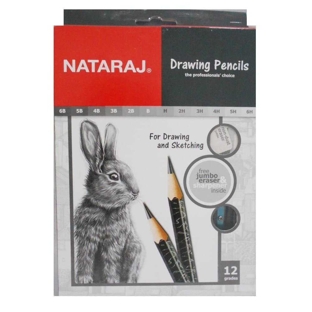 Nataraj Drawing Pencils the Professionals Choice 12 Grades