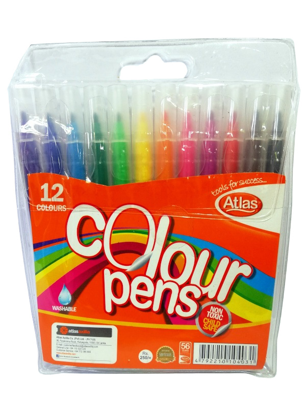Atlas Colour Pens 12pcs Non Toxic