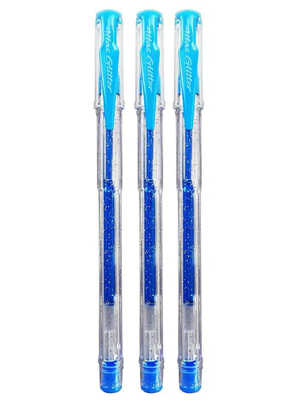 Atlas Glitter Gel Pen Blue