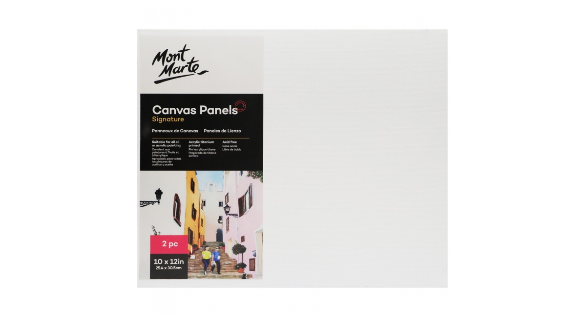 Mont Marte Canvas Panels 2pcs (25.4 X 30.5cm)