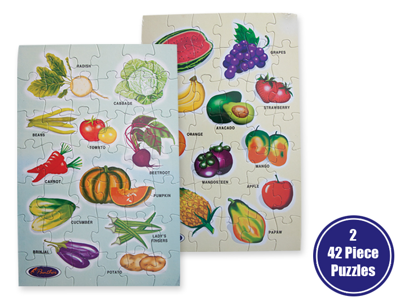 Panther Fruits and Vegetables Card Age 3+