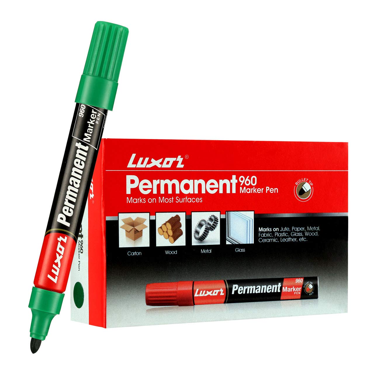 Luxor Eco Write Permanet Marker Green 