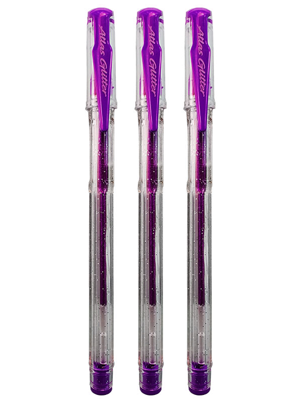 Atlas Glitter Gel Pen Purple