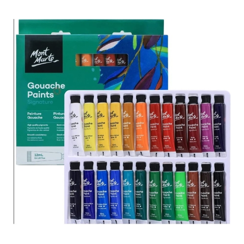 Mont Marte Signature 12ml Gouache Paints - 24pcs