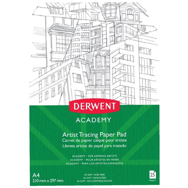 Derwent Academy A4 Artist Tracing Paper Pad 25Sheets