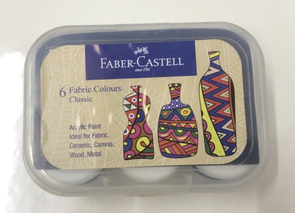 Faber Castell 6 Fabric Acrylic Colours (No.FC1410501)