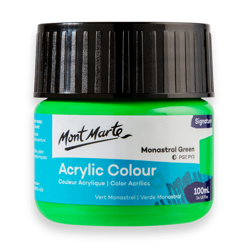 Mont Marte Signature 100ml Acrylic Colour - Monastral Green
