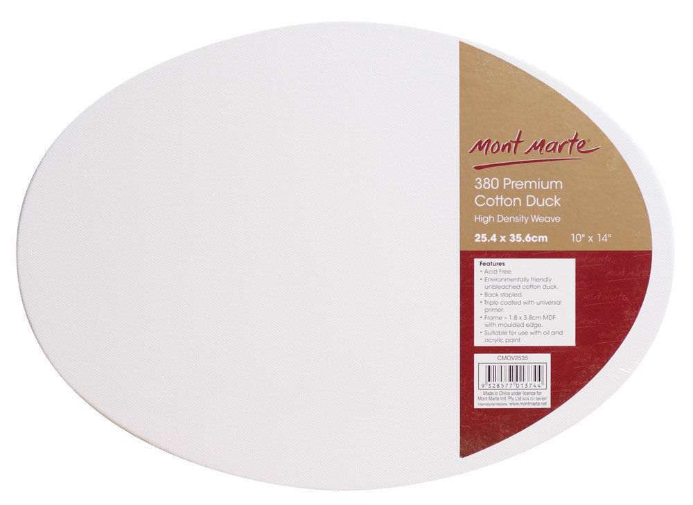 Mont Marte Oval Canvas (25.4 X 35.6cm)