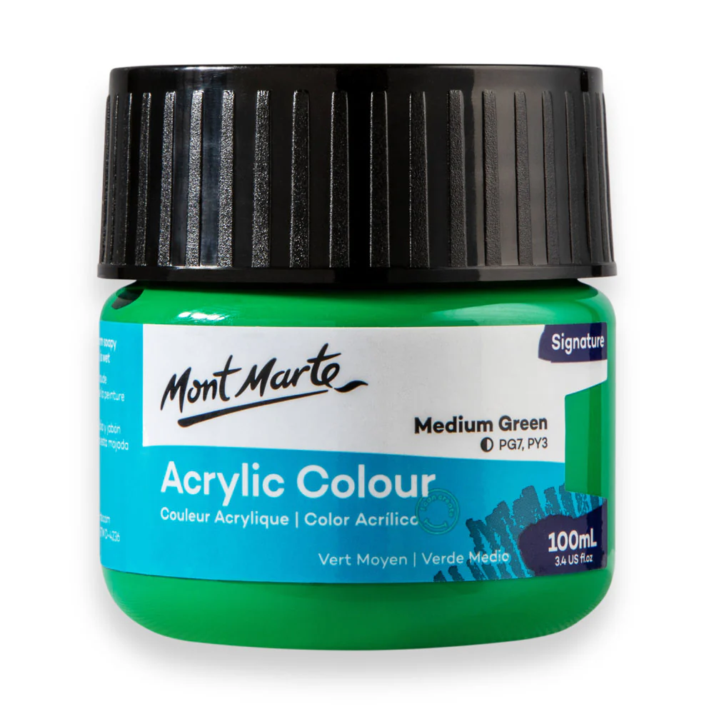 Mont Marte Signature 100ml Acrylic Colour - Medium Green