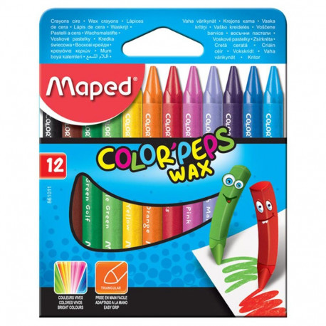 Maped Color'Peps Wax Crayons 12
