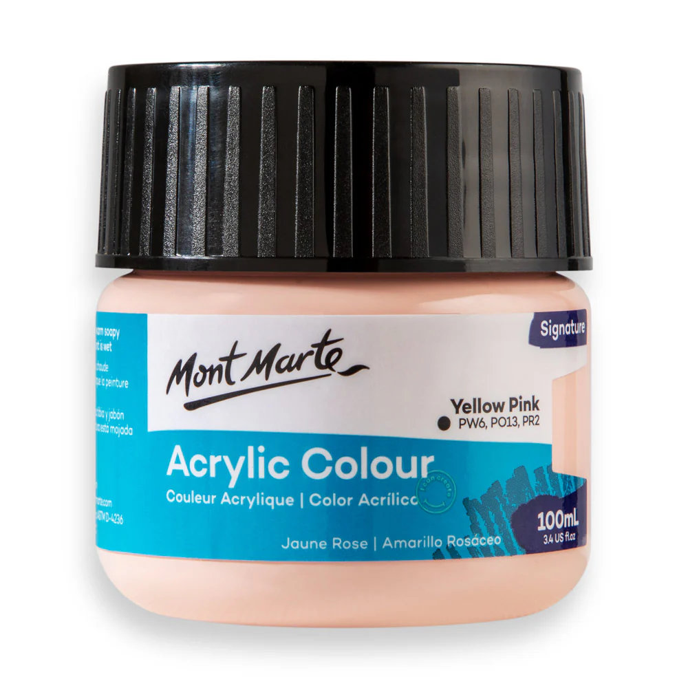 Mont Marte Signature 100ml Acrylic Colour - Yellow Pink