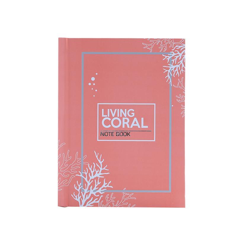 Panther Living Coral A5 Single Rule Hard Cover Note Book
