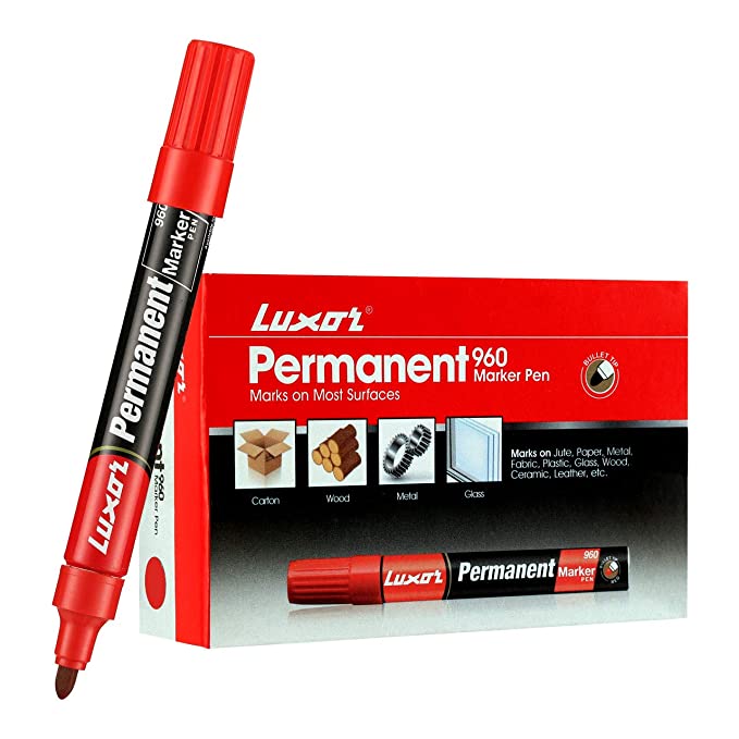 Luxor Eco Write Permanet Marker Red 