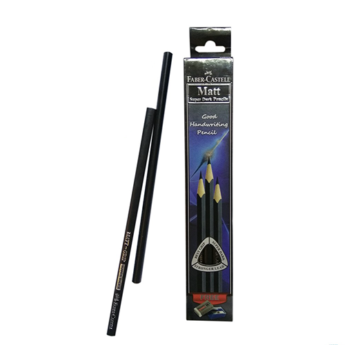 Faber Castell Black Matt 2B Pencil No.FC1000-04