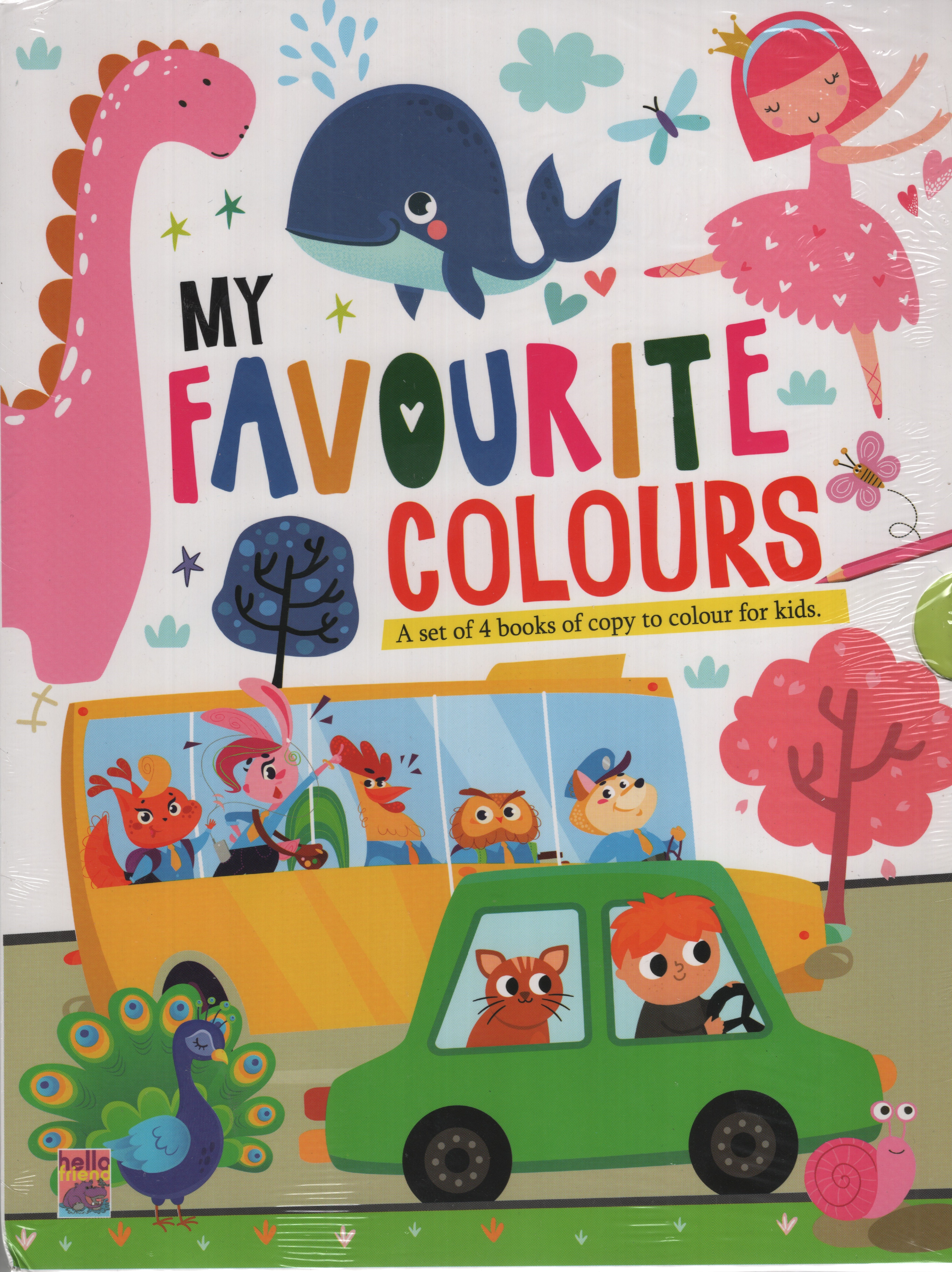 My Favourite Colours A Set Of 4 Books Of Copy To Colour For Kids
