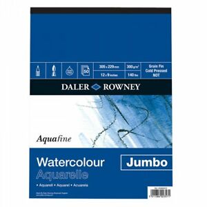 Daler Rowney Watercolour Aquarelle Jumbo Paper 12x9" (Each) 
