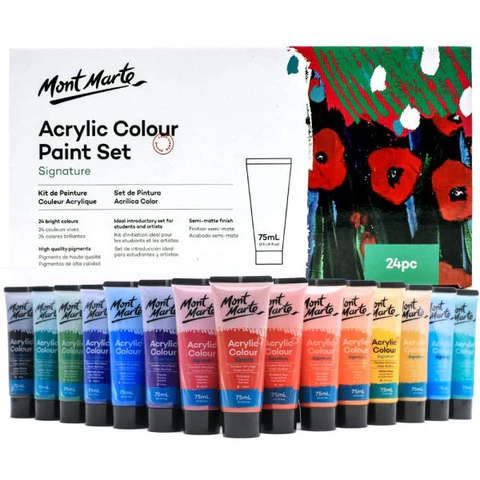 Mont Marte Signature 75ml Acrylic Colour Set - 24 Pcs