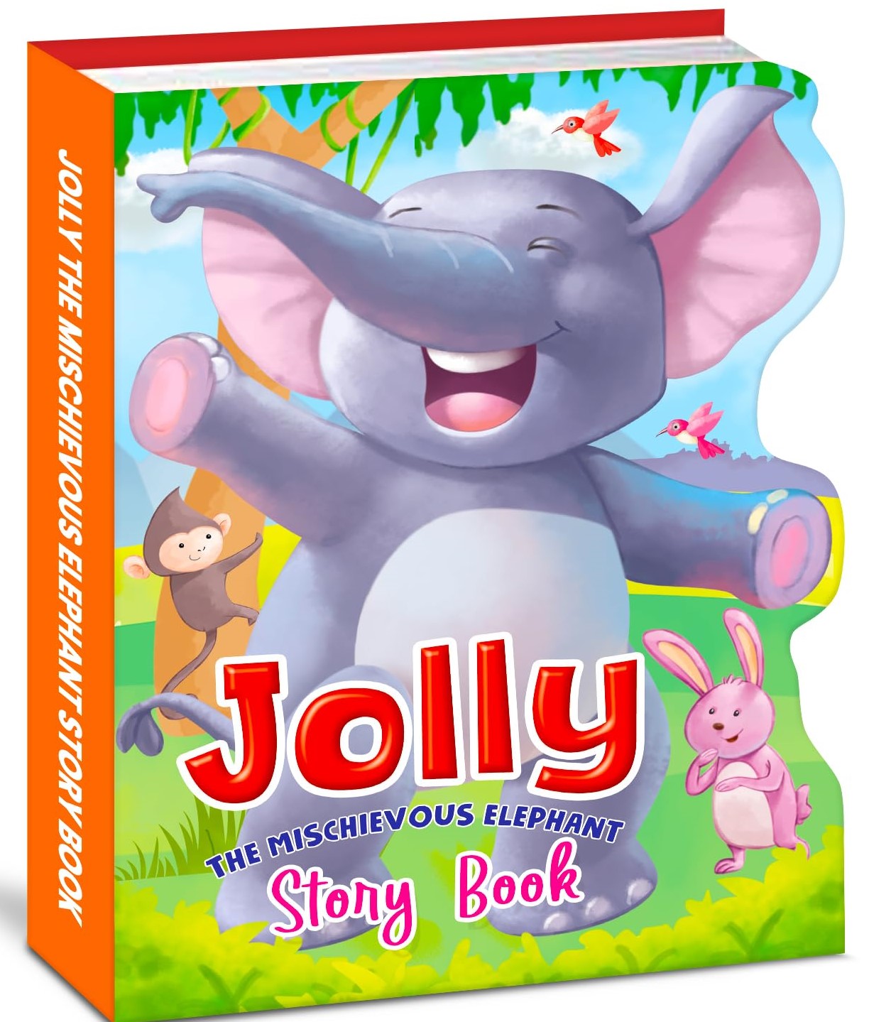 Hello Friend Jolly The Mischievous Elephant Diecut Board Book