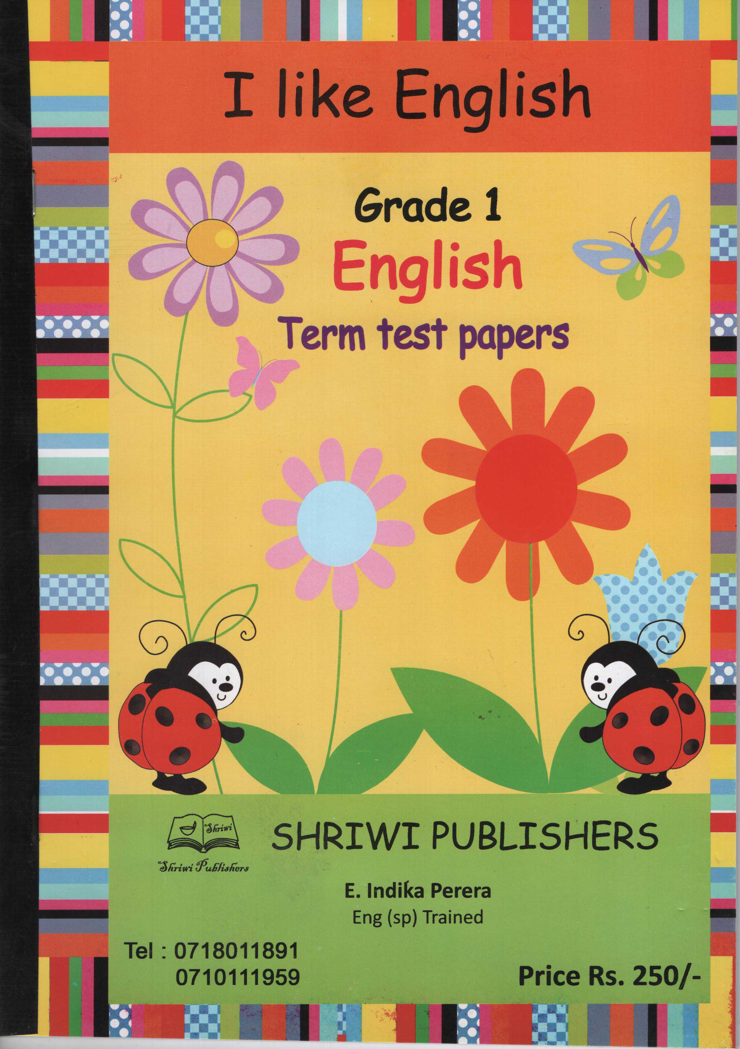 I Like English Grade 1 English Term Test Pepers