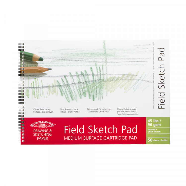 Winsor & Newton Field Medium Spiral Sketch Pad 96gsm A3 50 sheet