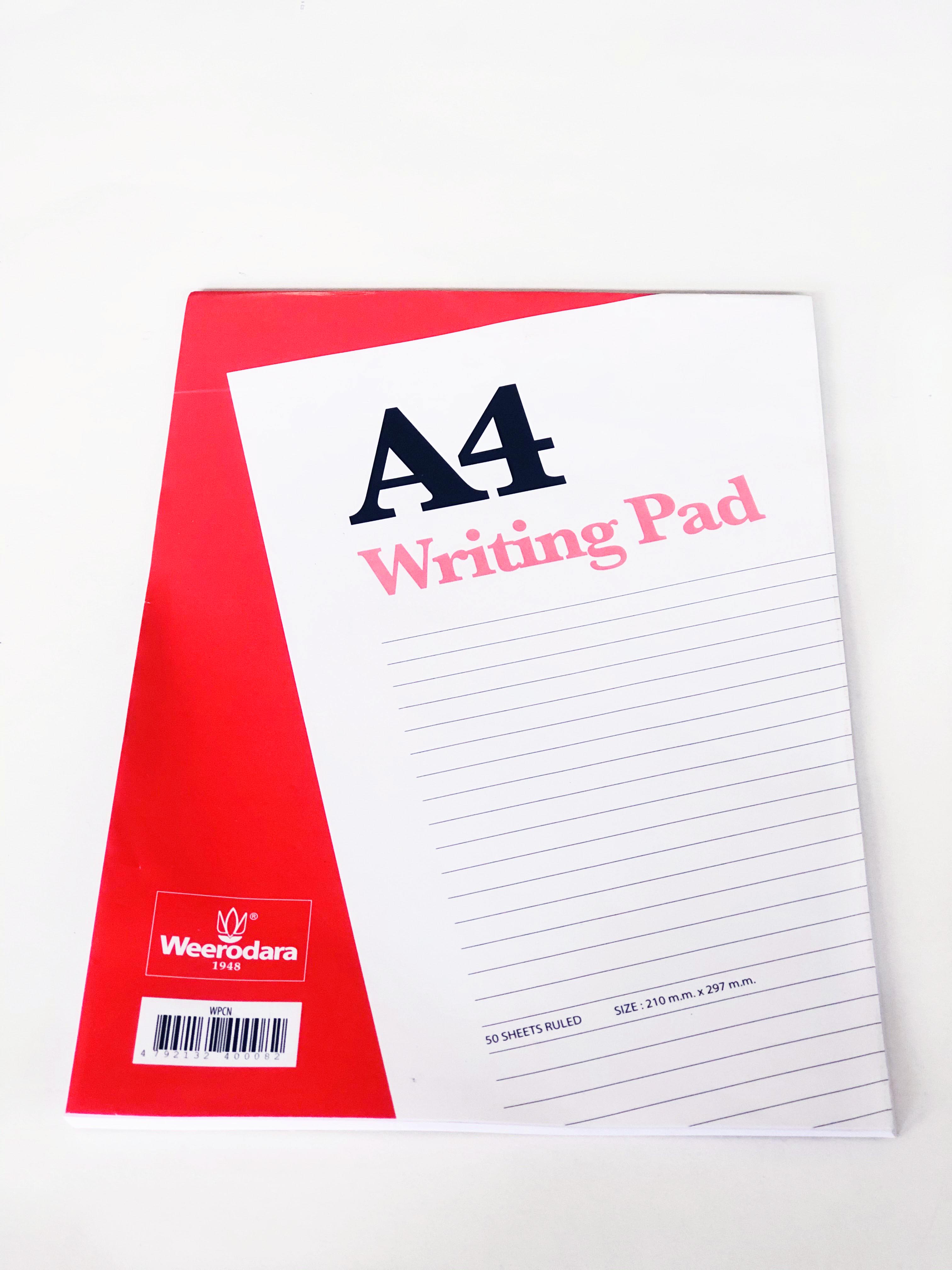 Weerodara A4 Writing Pad 