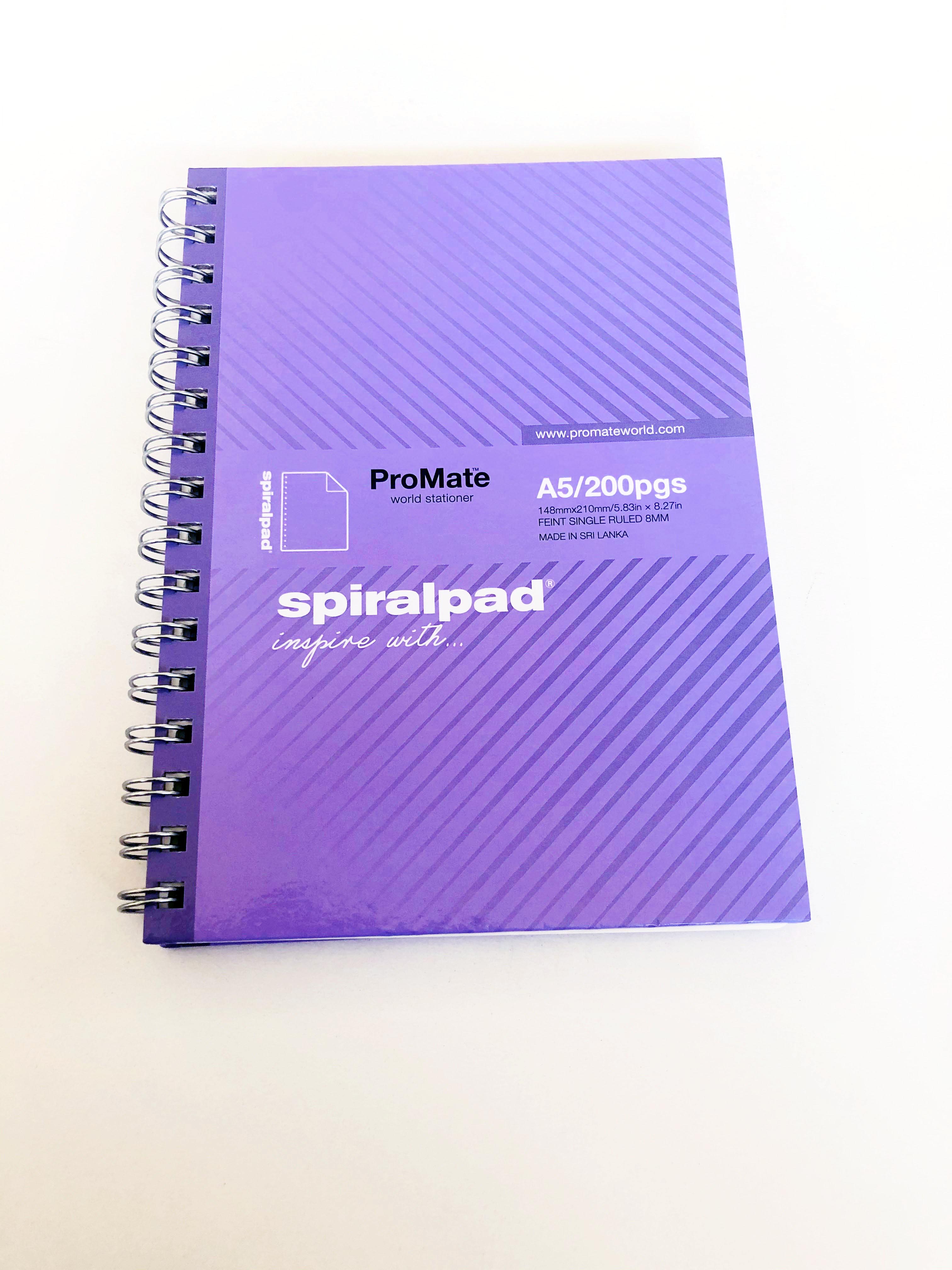 Promate A5 Spiralpad Hard Cover 200 Pages