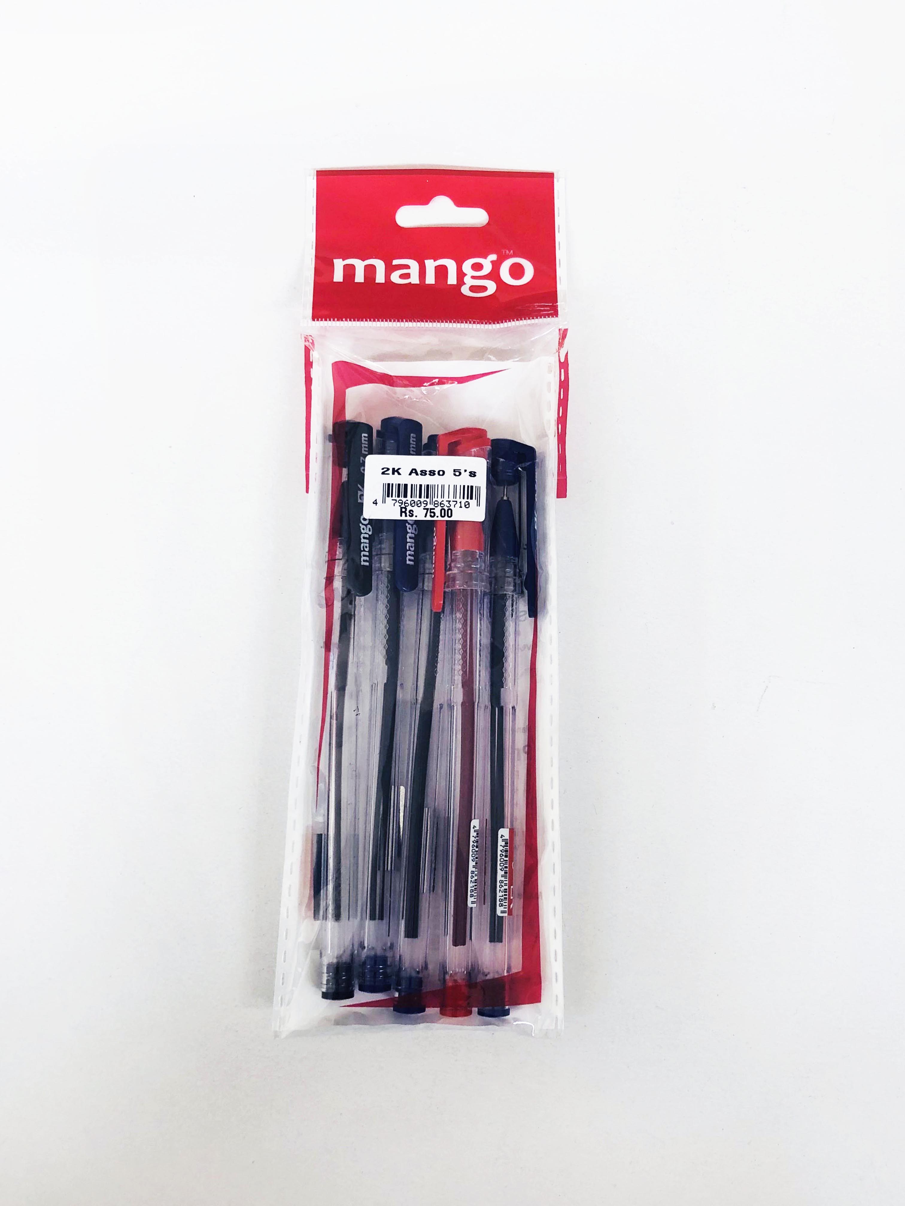 Mango 2 k Assorted 5 pen pouch