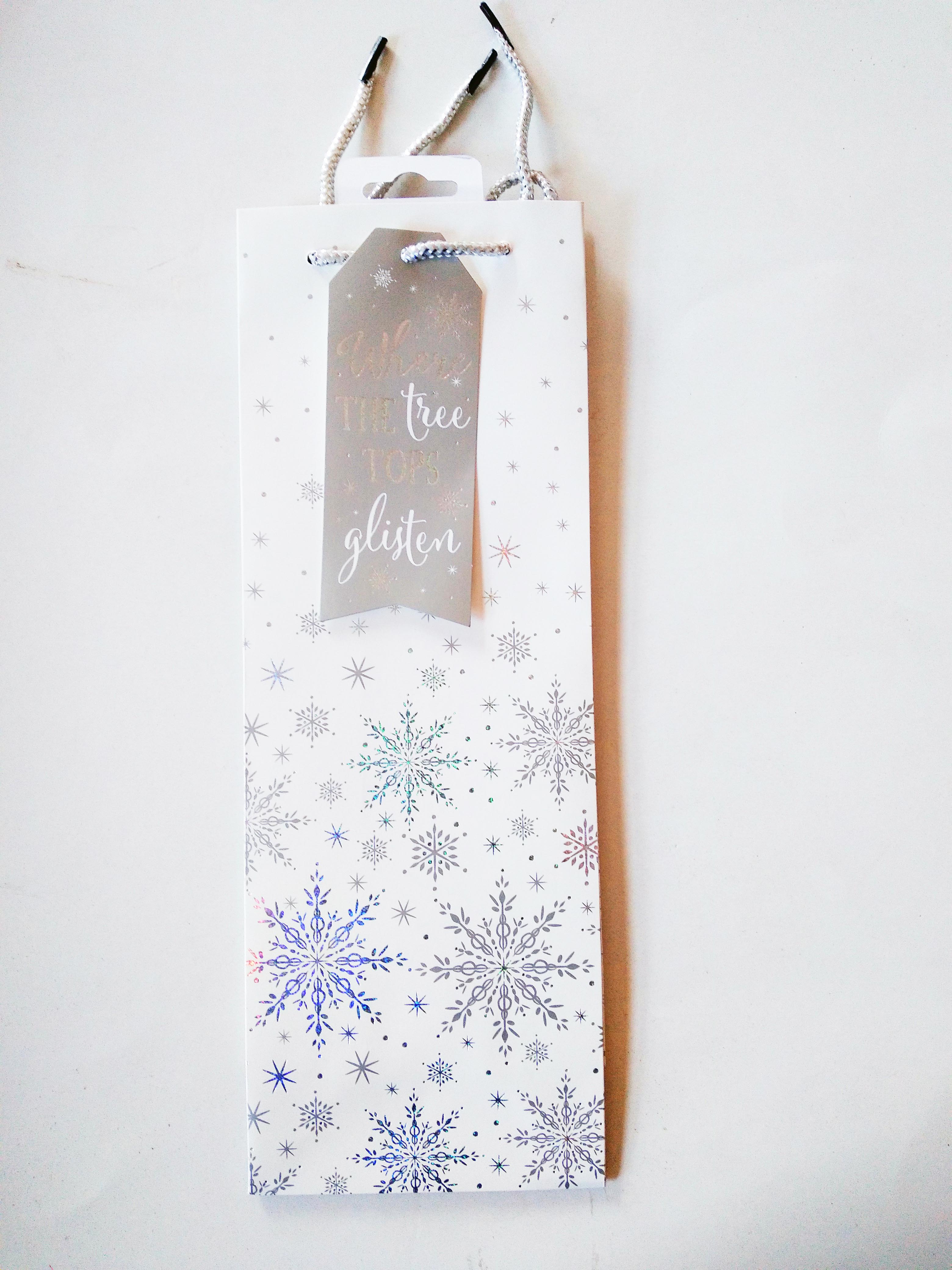 Ice snow Flakes Bottle Bag