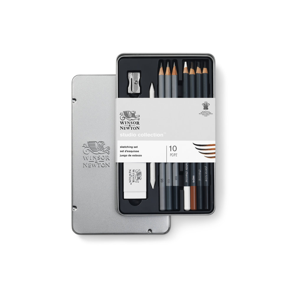 Winsor & Newton Sketching Pencil X10 Tin Set