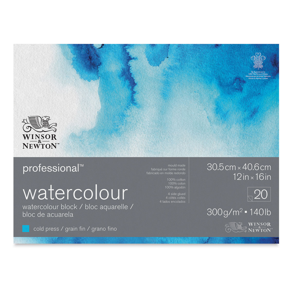 Winsor & Newton Water colour Pad Cold 300gsm 20 sheet 31x41 Landscape