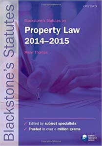 Blackstones Statutes on Property Law 2014-2015