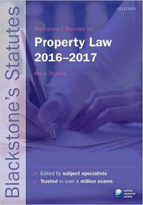 Blackstones Statutes on Property Law 2016-2017